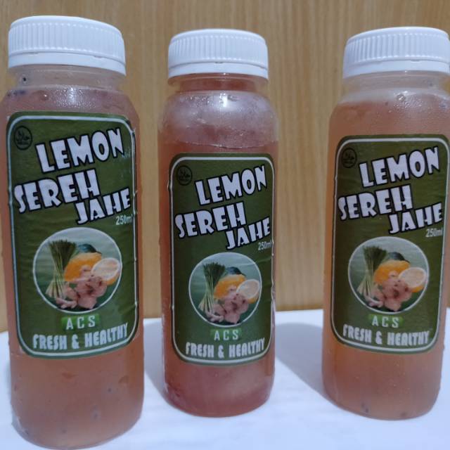 Lemon sereh jahe/lemon sereh selasih/250ml