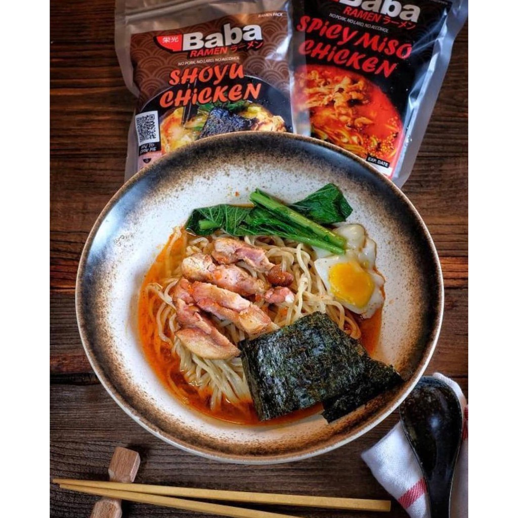 

Ramen Halal Shoyu Chicken Ramen Baba Ramen Frozen Food 185 Gram