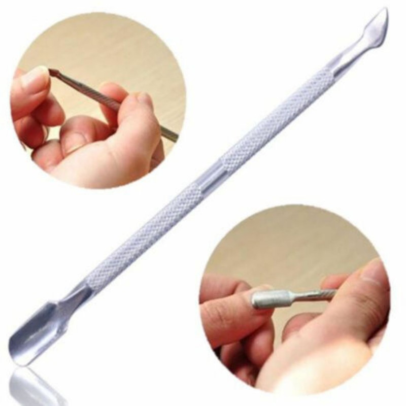 1pc Alat Pembersih Kutikula Bahan Stainless Steel Untuk Manicure