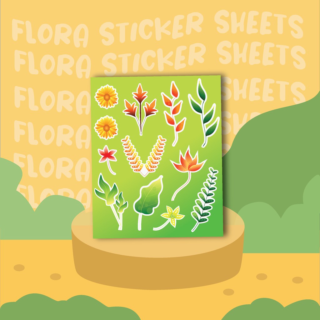 

FLORA STICKER SHEETS / STICKER JOURNAL / STICKERS FLOWERS /STICKERS AESTHETIC / CUTE STICKERS