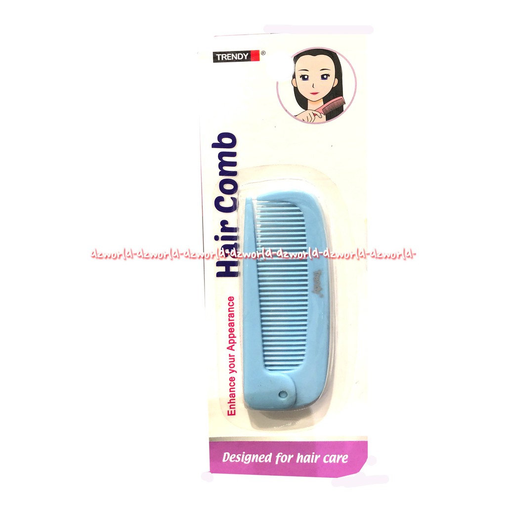 Trendy Hair Comb Sisir Lipat Biru Untuk Travelling Praktis Folding Comb Trendi Hairs Travel