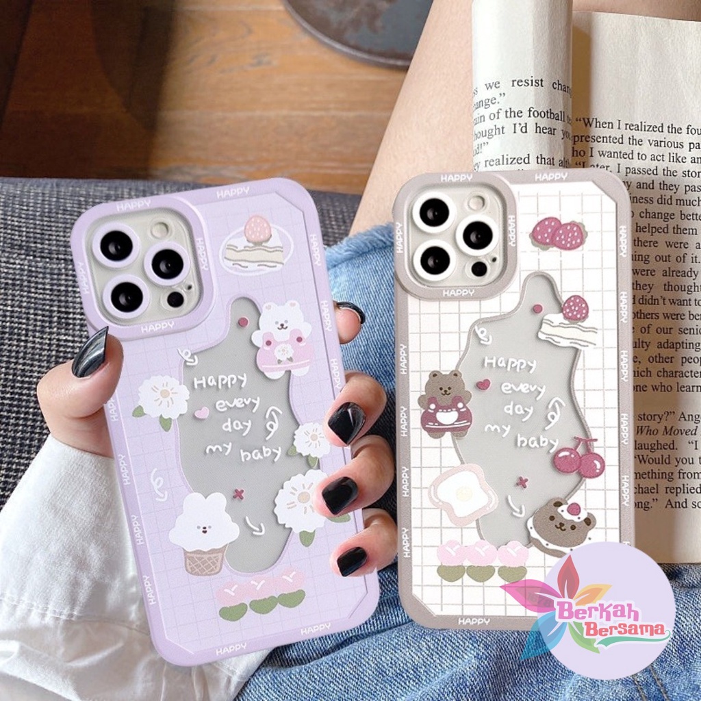 SS106 SOFT CASE DESAIN KUE STRAWBERRY CHERRY IPHONE 6 6S 6+ 6S+ 7 8 SE 7+ 8+ X XS XS MAX XR BB7027