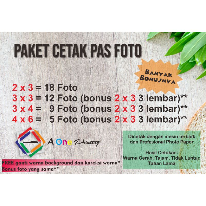 Cetak Pas Foto Murah untuk ijazah, lamaran kerja, dan foto formal