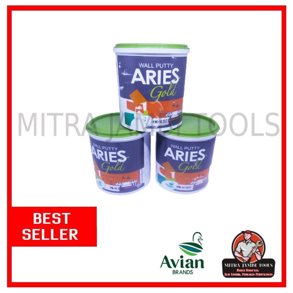 PLAMIR DEMPUL TEMBOK / KAYU ARIES GOLD 5 KG