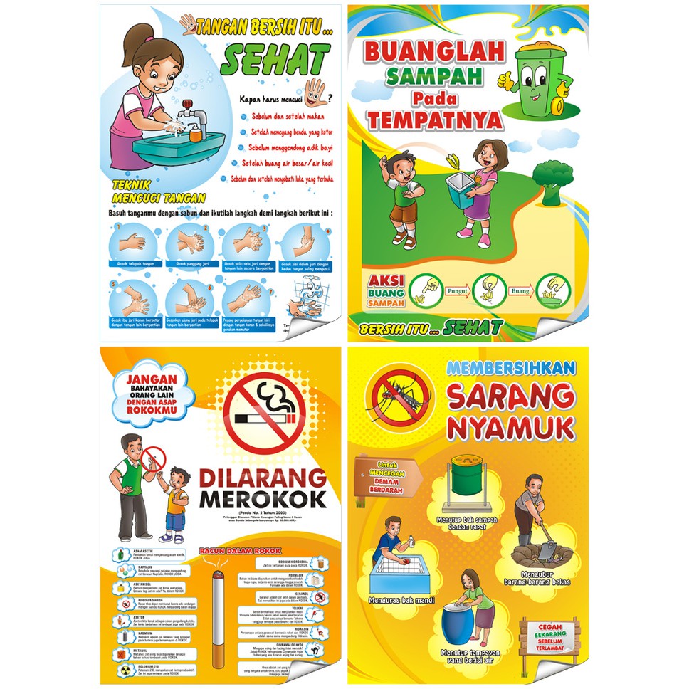 Paling Keren Gambar Poster Kesehatan Buanglah Sampah Pada