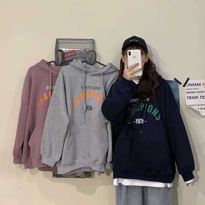 sweater hoodie wanita shopee