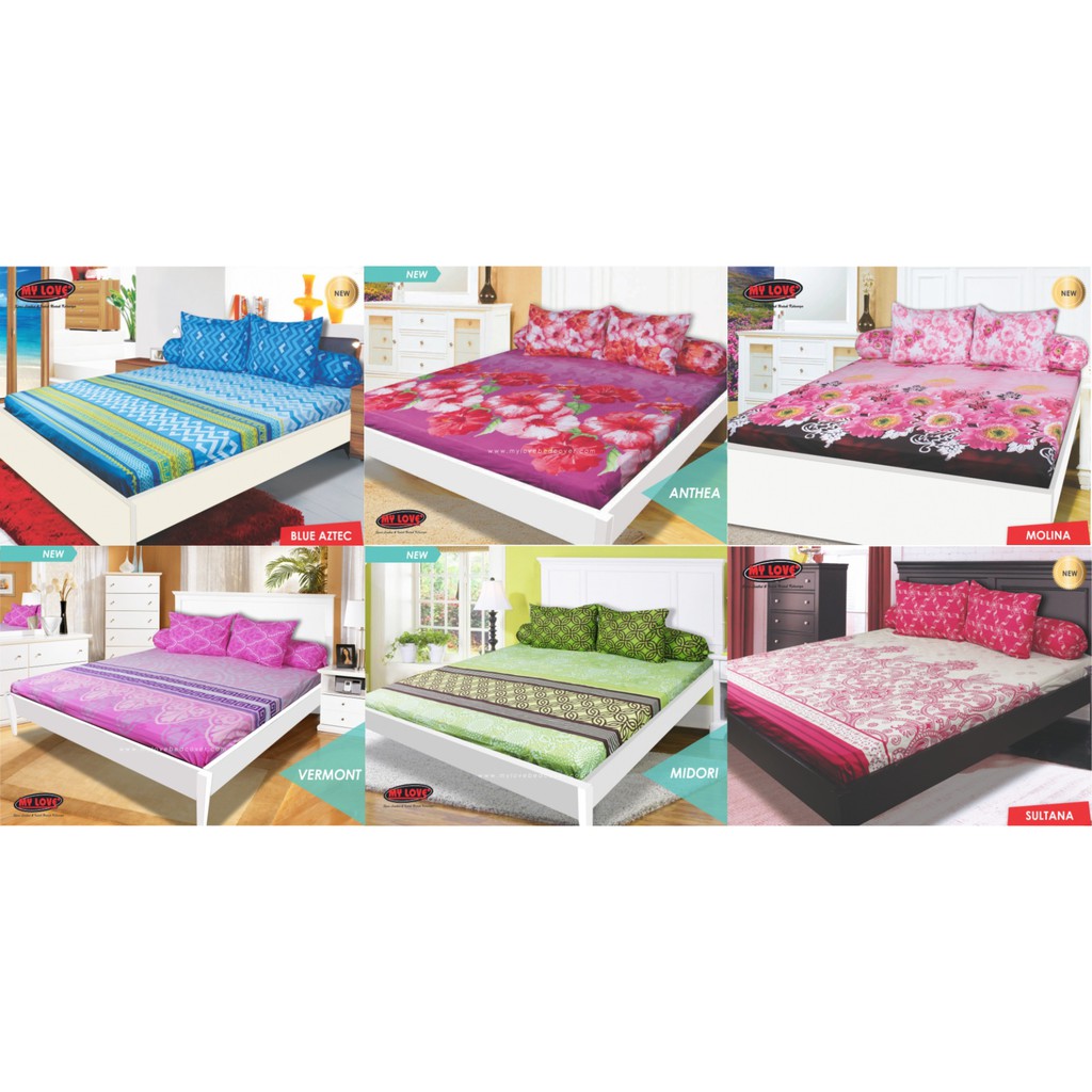 Sprei My Love King Size 180x200 Bantal 2 Tinggi 25 Cm Shopee Indonesia