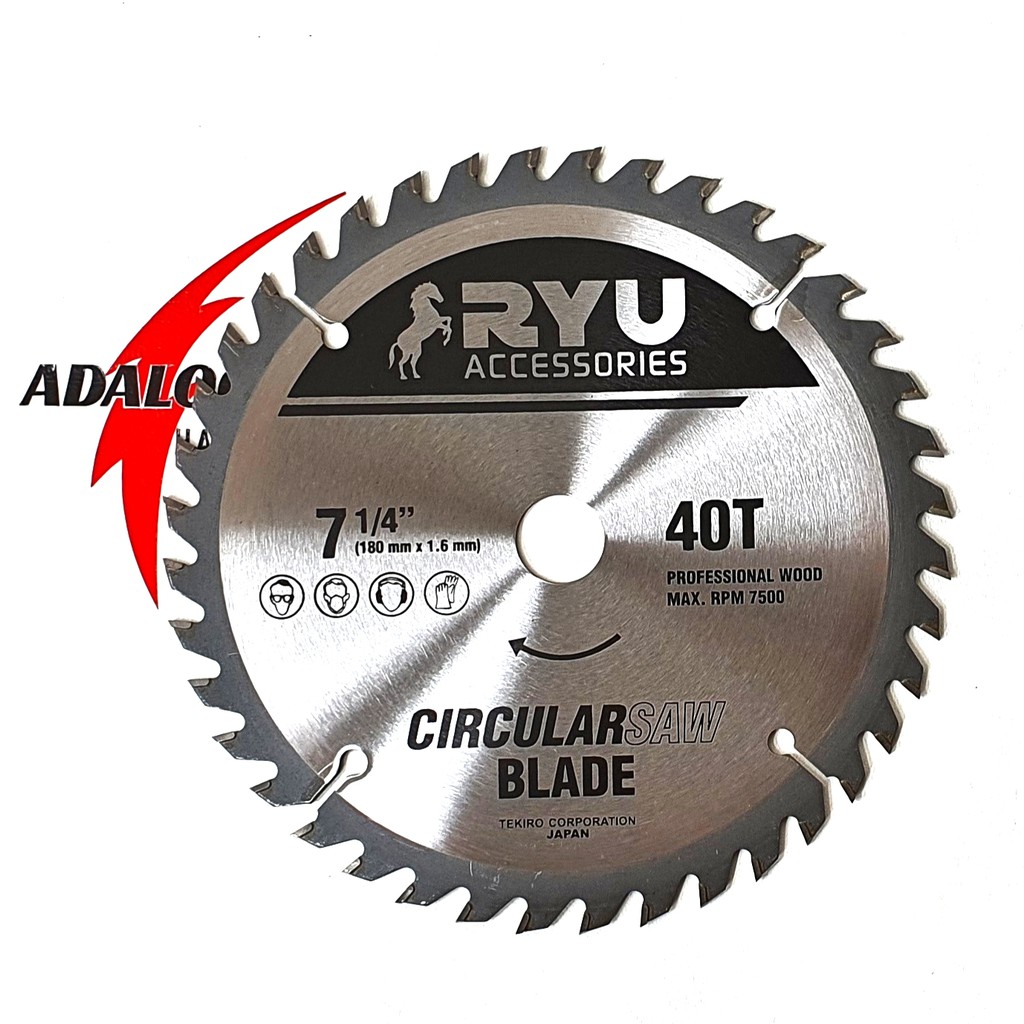 RYU 7 Inch x 40T Mata Gergaji Bundar Sirkel Kayu - Circular Saw Blade