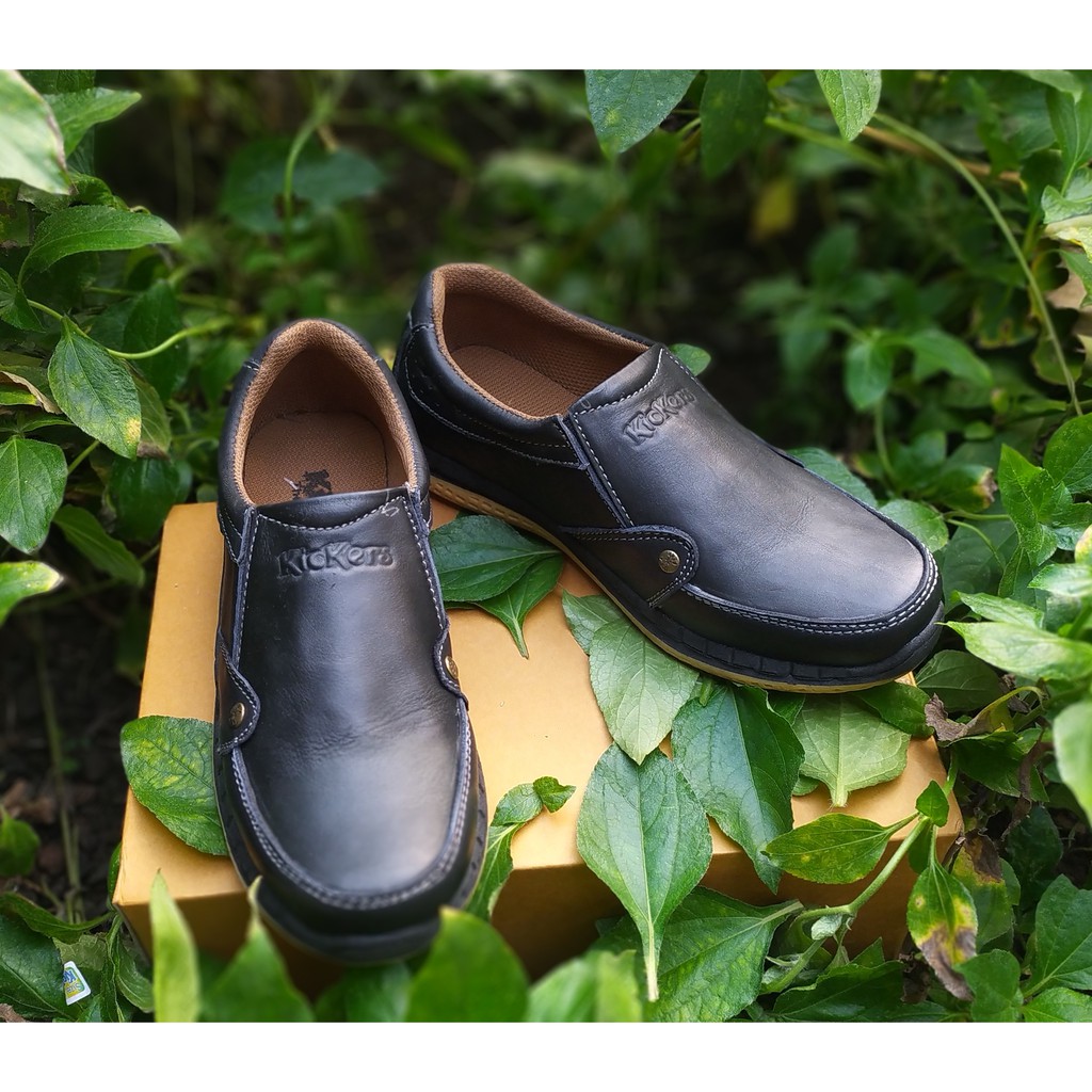 sepatu pria casual kulit sapi asli tipe slip on