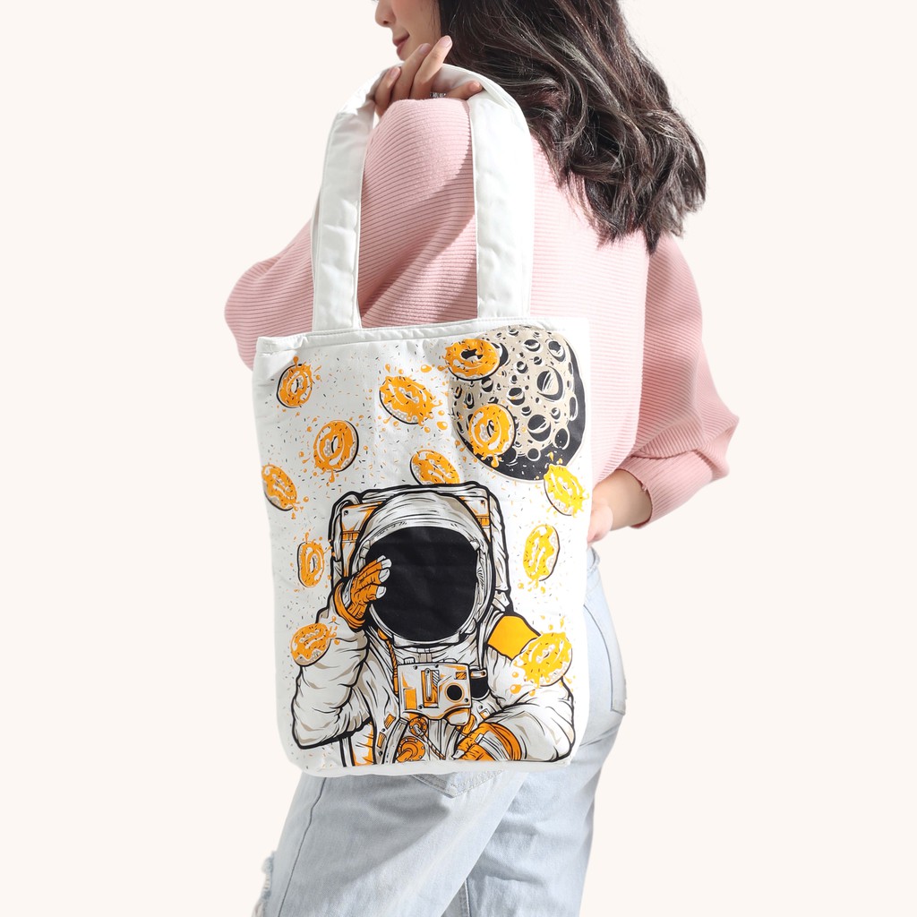 Tote Bag Kanvas Doughnut