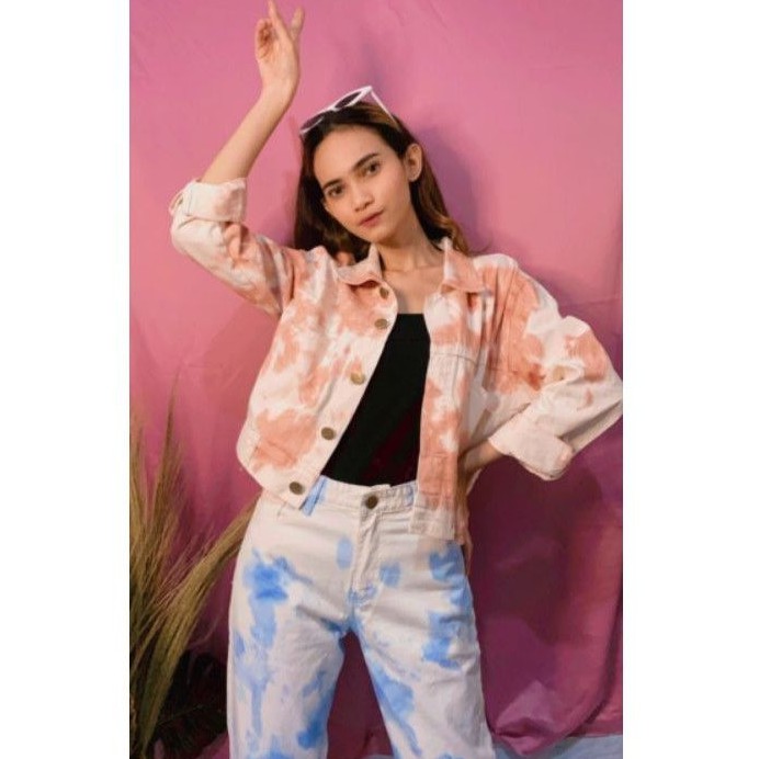 jaket jeans tiedye