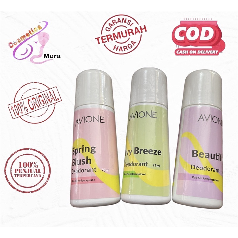 [ deodorant 75 ml besar ] avione roll on beauty deodorant super tahan dan anti bau