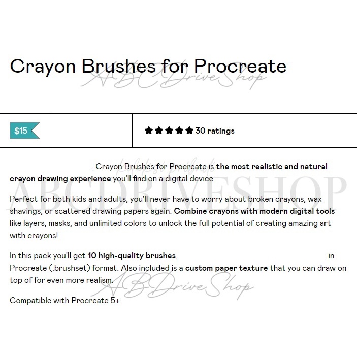 Procreate Brush - Crayon Brushes for Procreate