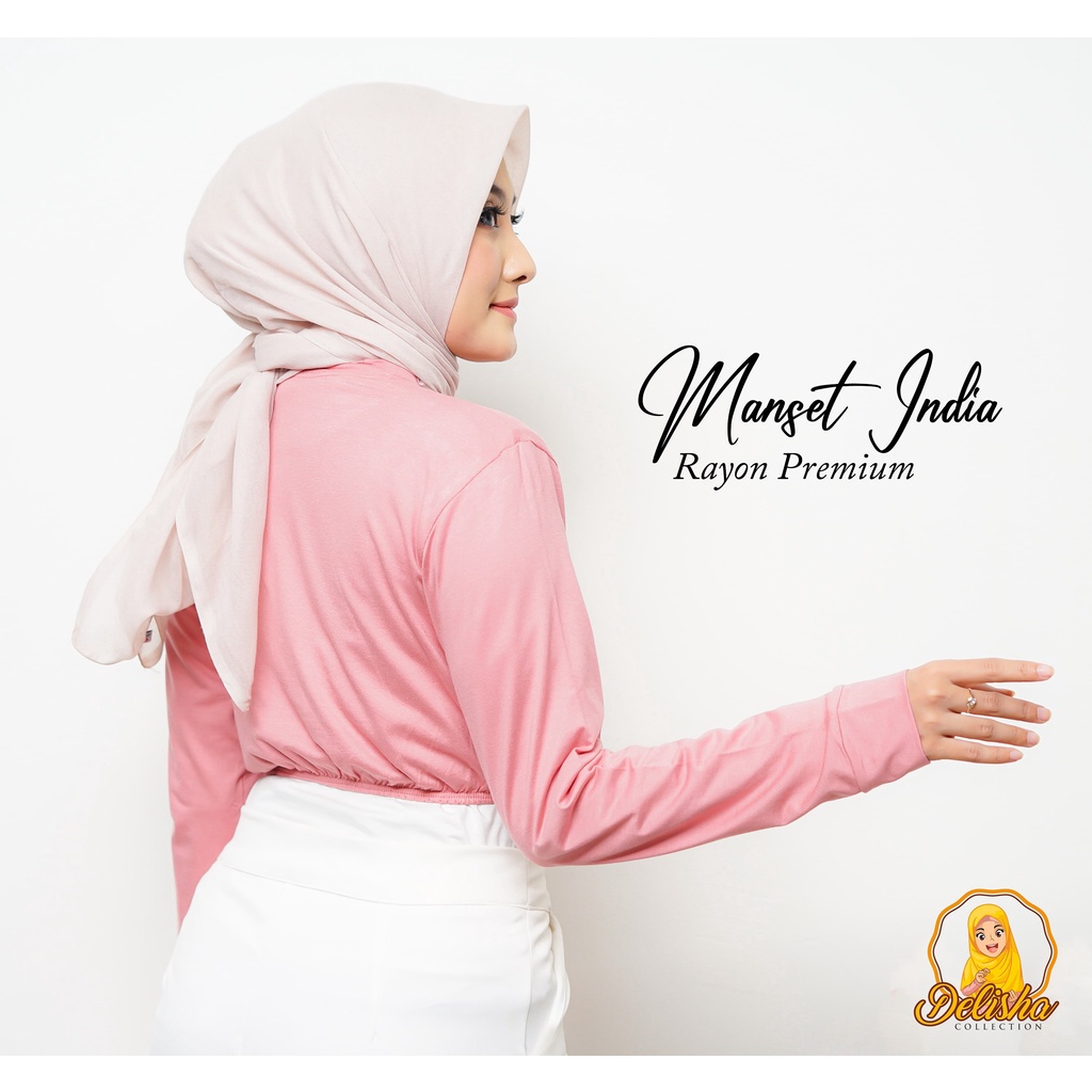 Manset India CROPTOP Rayon Premium Standard &amp; Jumbo / Manset India Crop Lengen Panjang / Manset India Polos / Tutle Neck