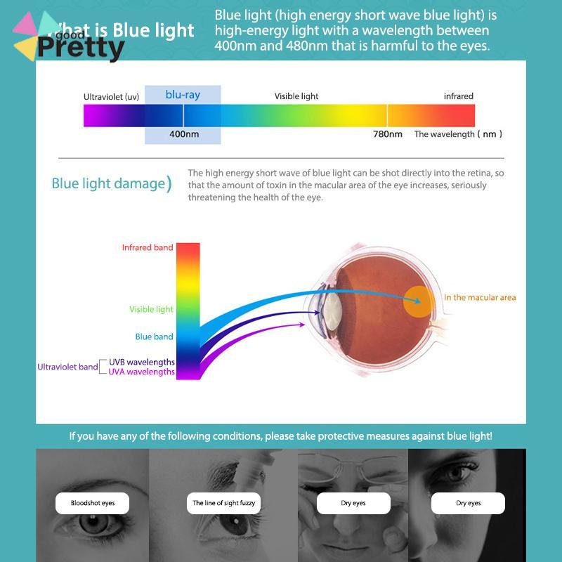 Kacamata Optik Pelindung Mata Komputer Anti blue Light Bingkai Persegi Gaya Retro Untuk Pria Dan Wanita - PD