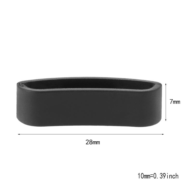 Btsg 28mm Belt Loop Silikon Gesper Pengikat Cincin Konektor Pengganti Hitam Untuk CORE Watch Accessories