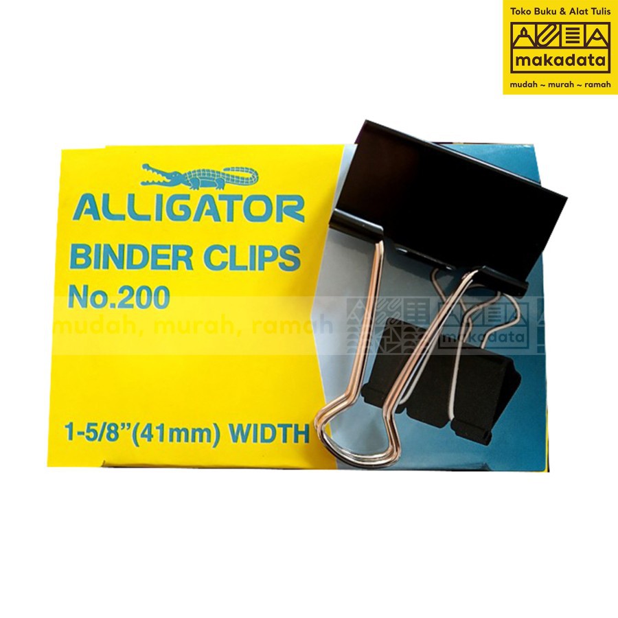 

ALLIGATOR BINDER CLIP / KLIP KERTAS 41 MM NO 200 MURAH