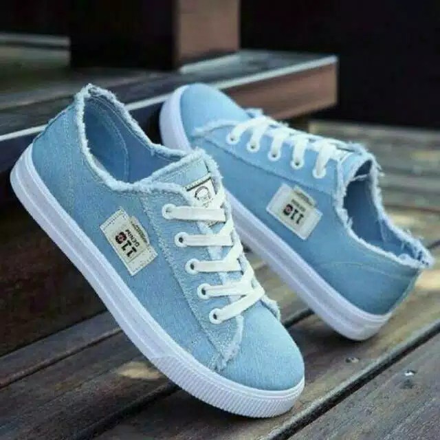 COD Sale Sepatu Kets Denim DC, Premium SEPATU SNEAKERS WANITA SEPATU MURAH TERLARIS SEPATU JINS DENIM RUMBAY#2021 SEPATU HANGOUT JALAN JALAN KE MOL MALL SEPATU SEKOLAH KULIAH KE KAMPUS SEPATU KETS KET DEWASA REMAJA #710-1