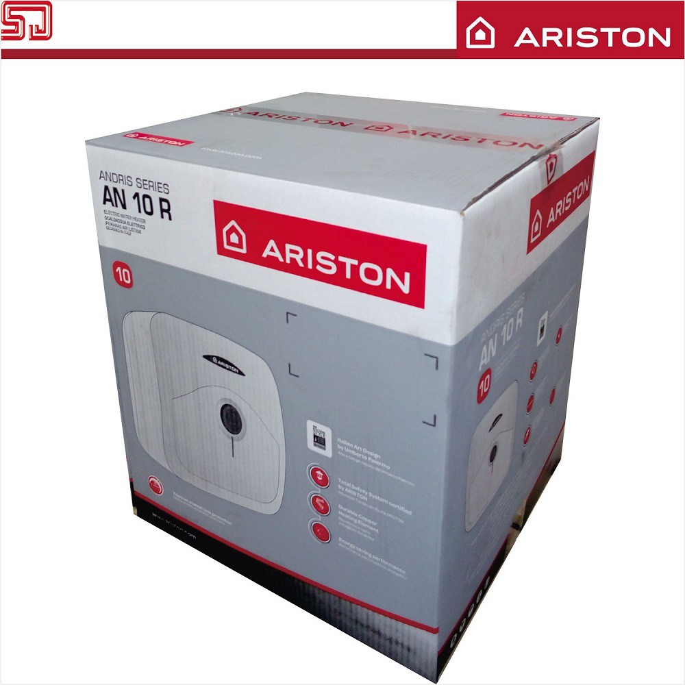 Ariston Andris R 10 Liter Listrik 200 Watt Kecil Water Heater Pemanas Air Elektrik 1 Orang Indonesia