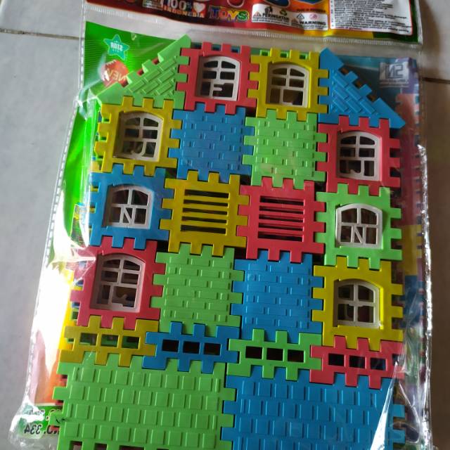 mainan funny block murah,lego rumah