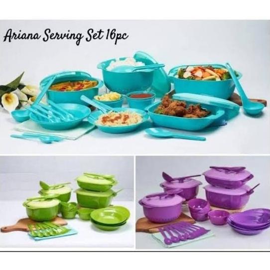 Serving Set Jasmine Ariana 16 pcs Wadah saji, mangkok, piring set