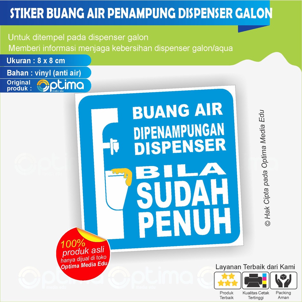 

STIKER BUANG AIR DI PENAMBUNGAN DISPENSER BILA SUDAH PENUH