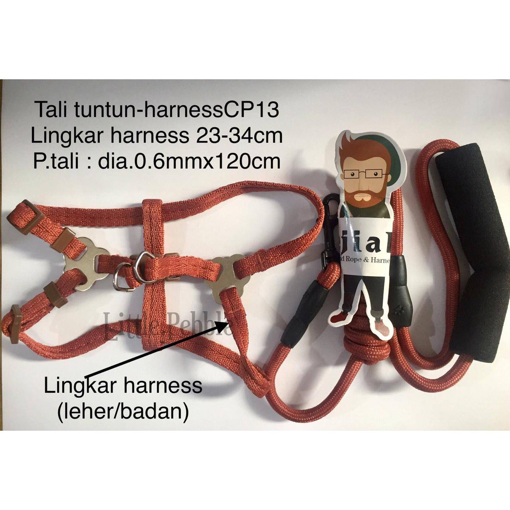 TALI TUNTUN HARNESS ANJING KUCING-CP13-XS