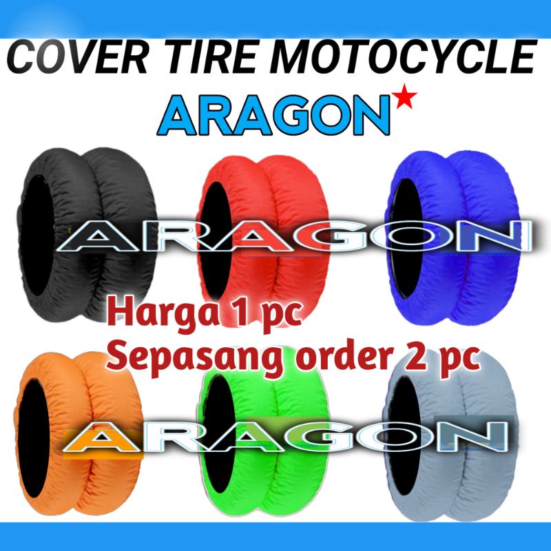 Cover Ban motor ARAGON matic/sport matic/sport moge/motocros/sarung ban motor/ pelindung ban motor universal HARGA SATUAN