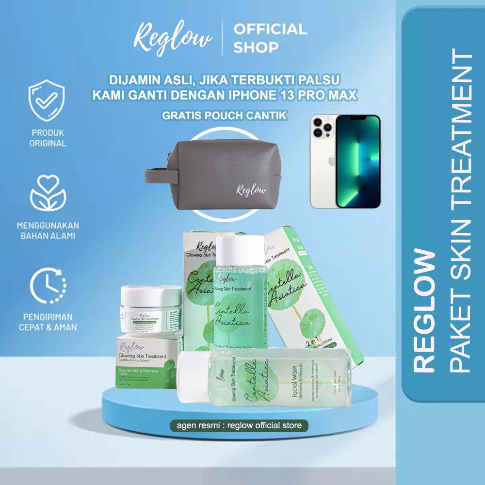 Reglow Skincare Original Paket Perawatan Wajah Glowing BPOM