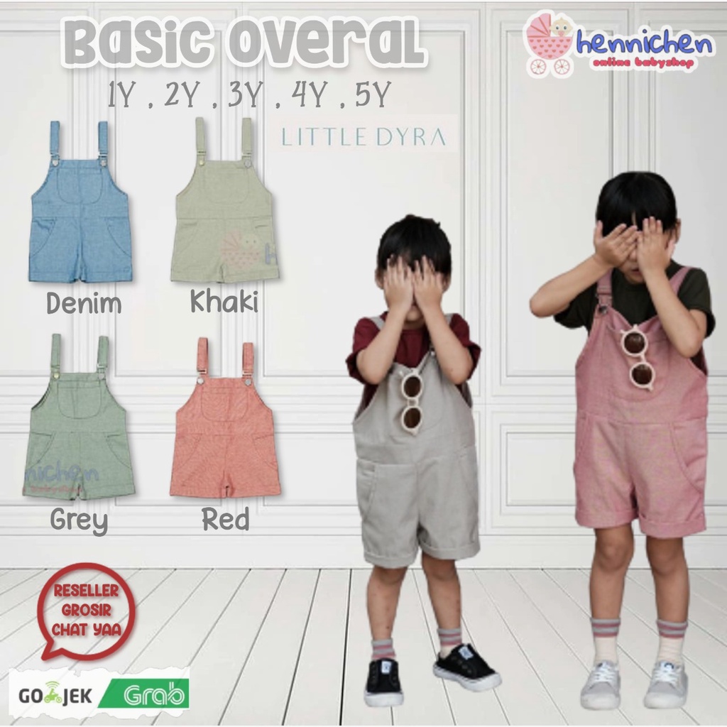 LITTLEDYRA BASIC OVERALL / GAMI OVERALL CELANA KODOK ANAK LAKI LAKI DAN PEREMPUAN UNISEX