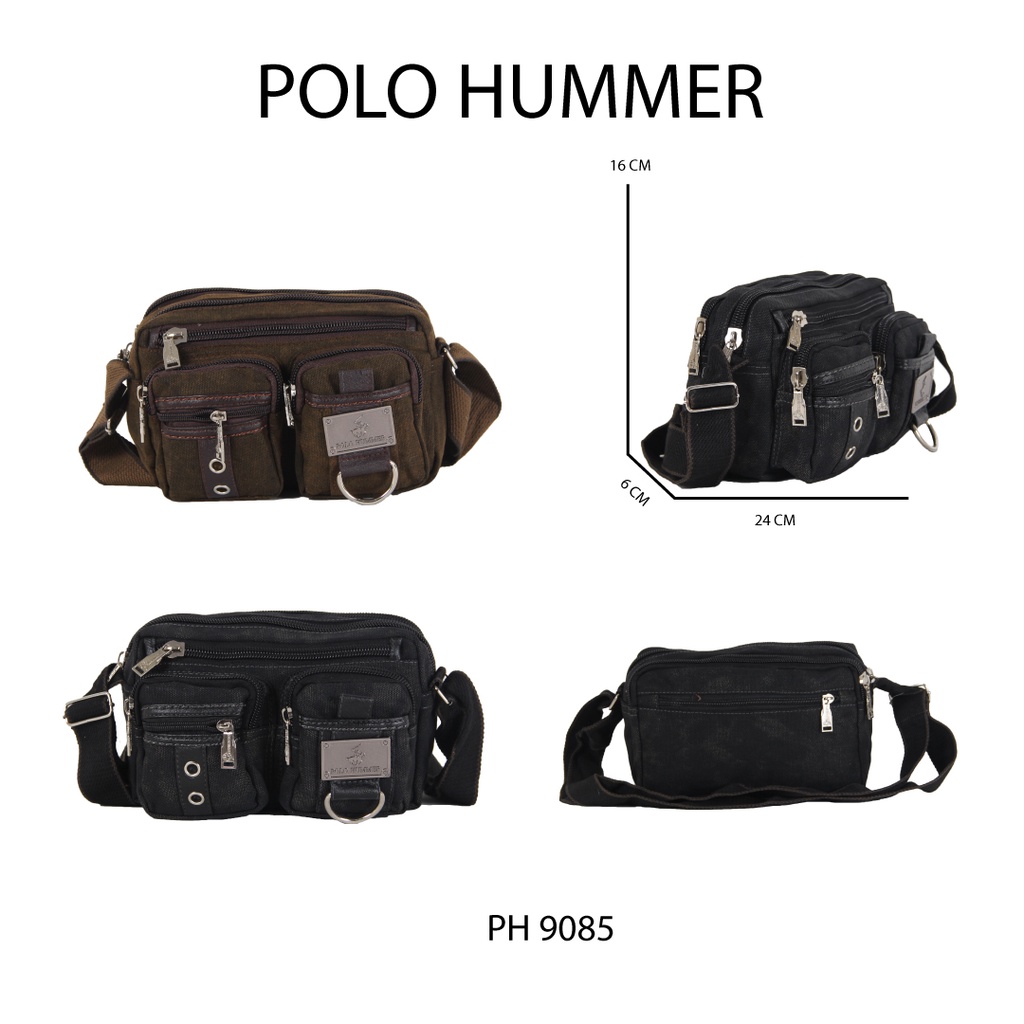 Tas Selempang Pria Banyak Kantong Grosir Eceran Original POLO HUMMER