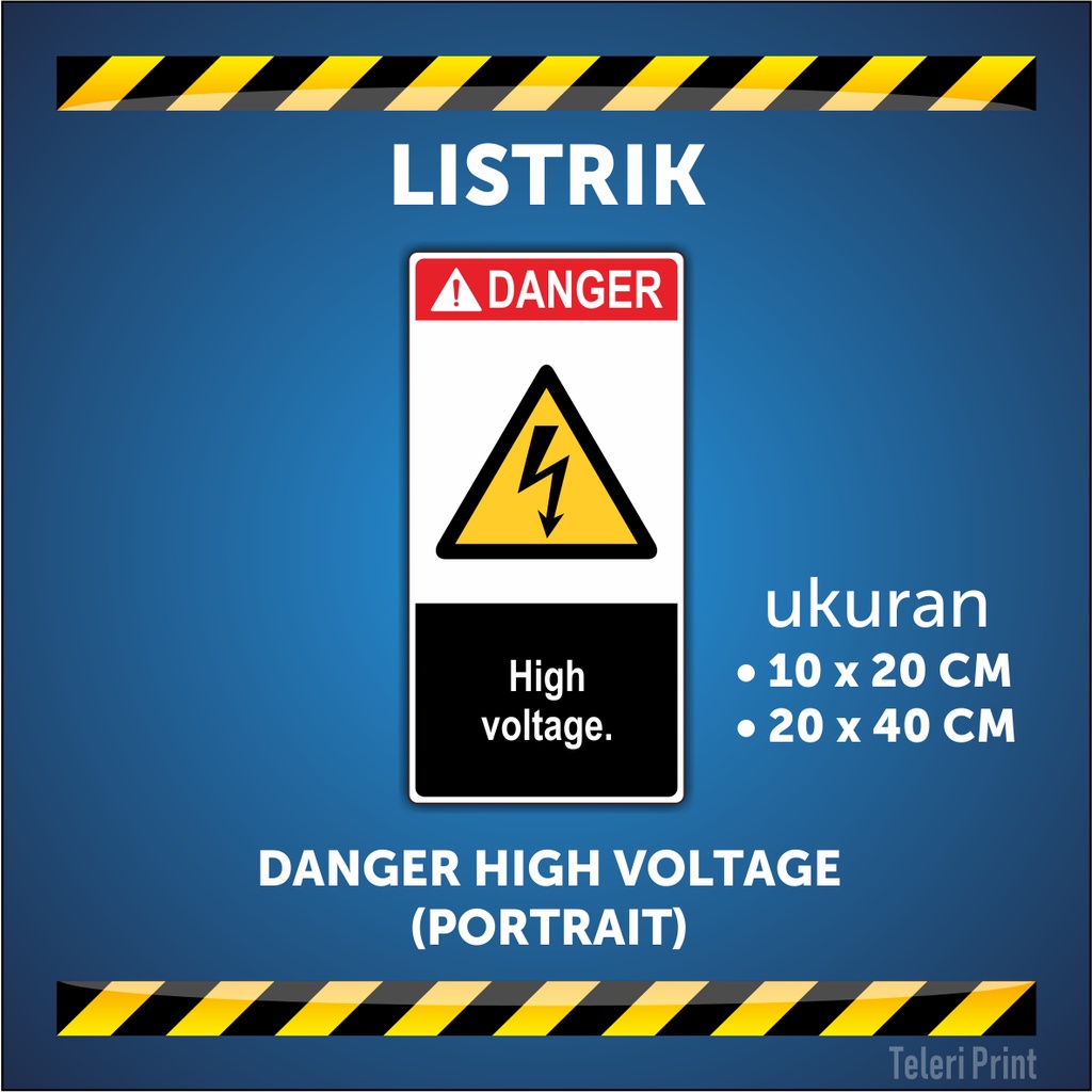 

Stiker DANGER HIGH VOLTAGE (PORTRAIT)