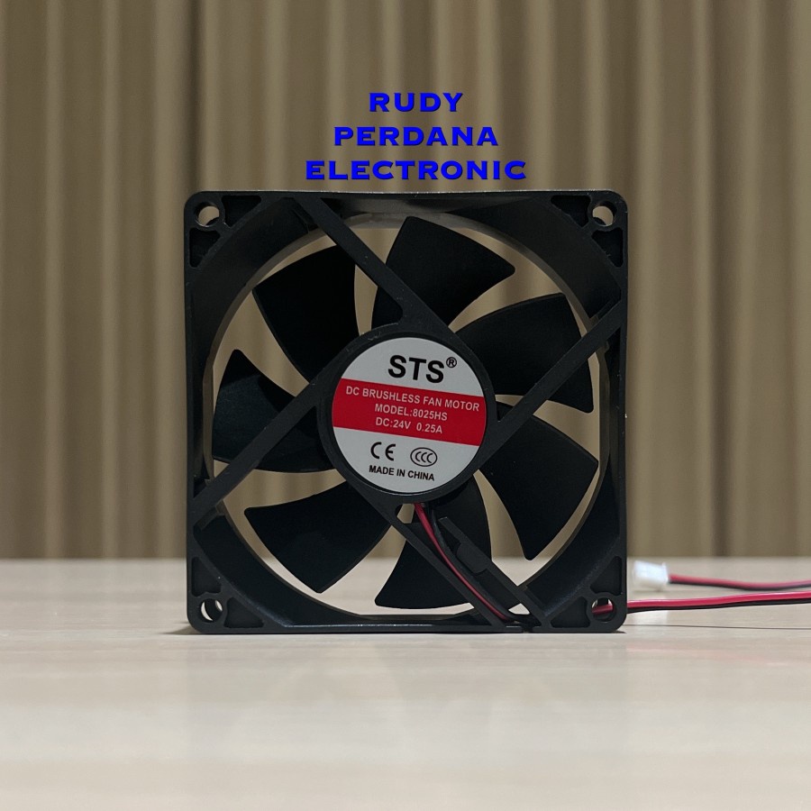 KIPAS FAN DC 24V 24 VOLT 8CM 8 CM