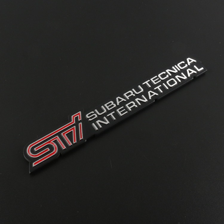 1pc Stiker Emblem STI TECNICA Metal Untuk Fender Samping Subaru