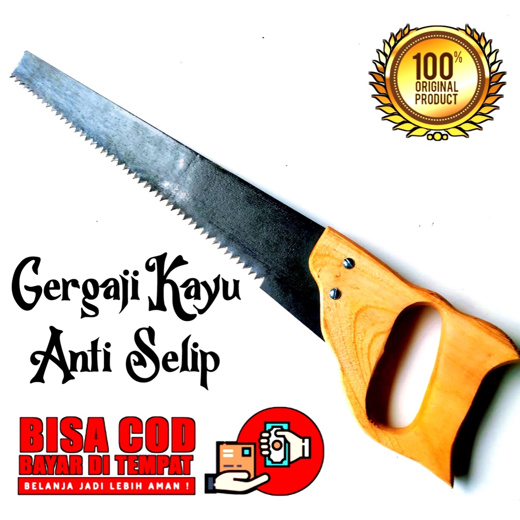 Gergaji Kayu Baja Asli Super Tajam Siap Pakai - Gergaji Kayu Anti Selip / Gergaji Super Tajam