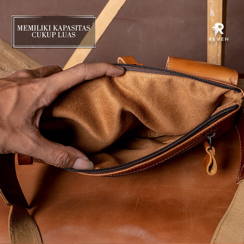 REVEN LEATHER -Waistbag  Multifungsi