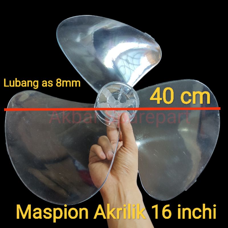 Baling Baling Kipas Angin 16 Inch Maspion Bening Akrilik 16 inchi Daun Kipas Tebal