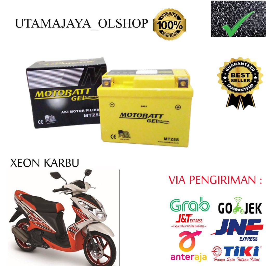 AKI MOTOR MOTOBATT MTZ5S AKI KERING XEON KARBU ORIGINAL