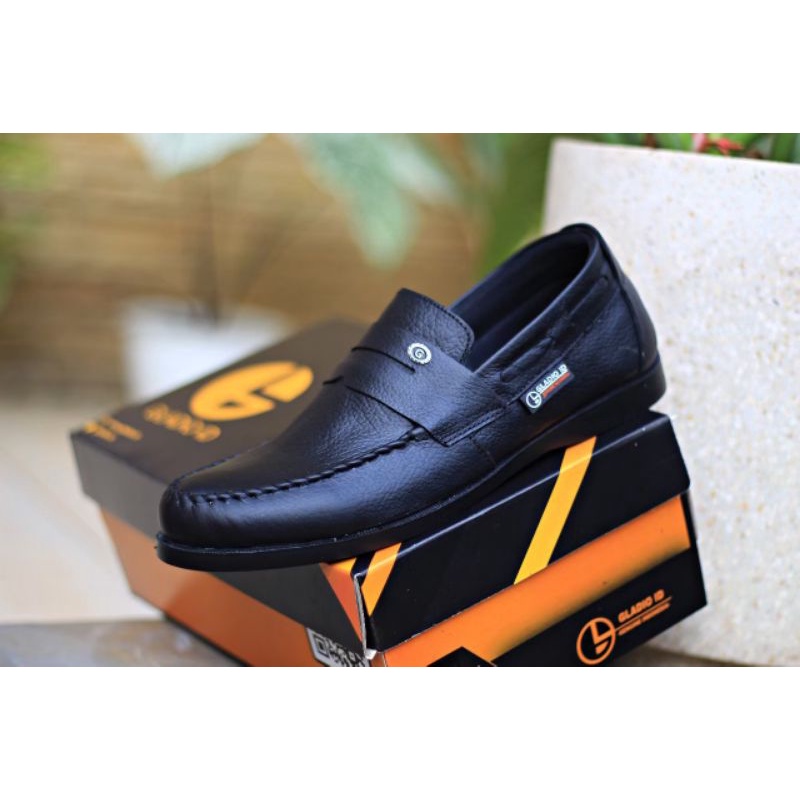 ENOZSTORE - SLIP ON KASUAL PRIA KULIT ASLI ORIGINAL SEPATU SLOP KEREN TRENDY COWO KEKINIAN