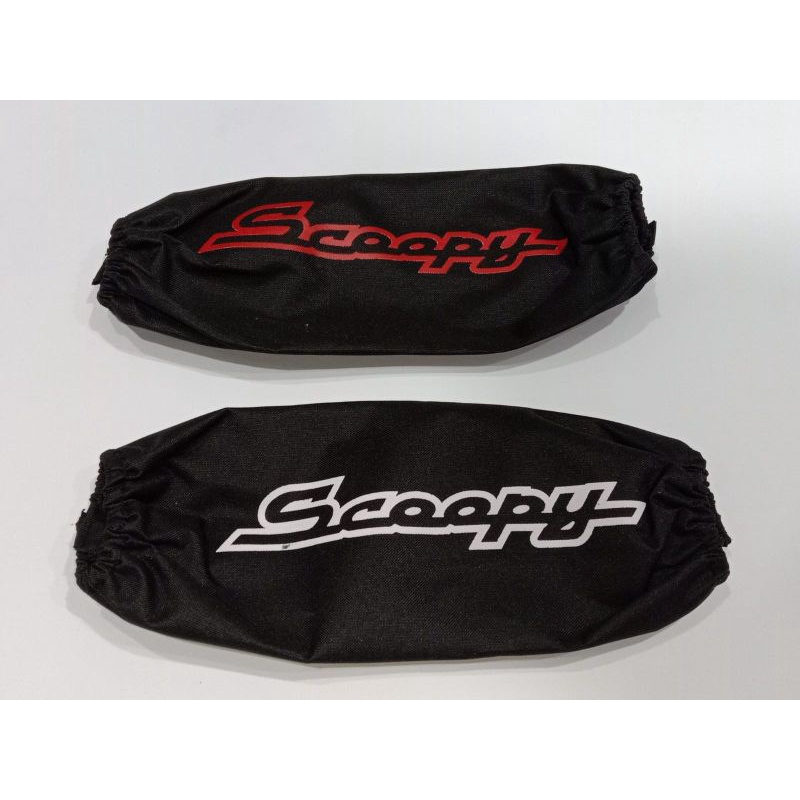 Sarung Cover Pelindung Penutup Shockbreaker  Belakang Motor Waterproof hitam polos tanpa sablon dan sablon