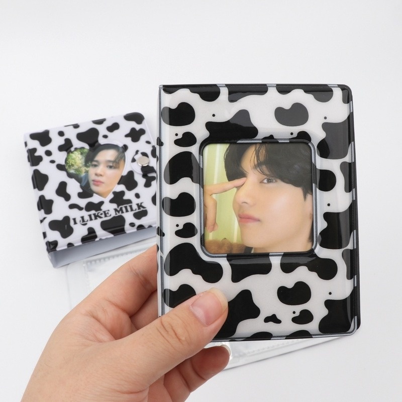 Album Susu Sapi MINI Lucu 3inch Album Foto Lomo Card Holder Tempat Photocards Collection