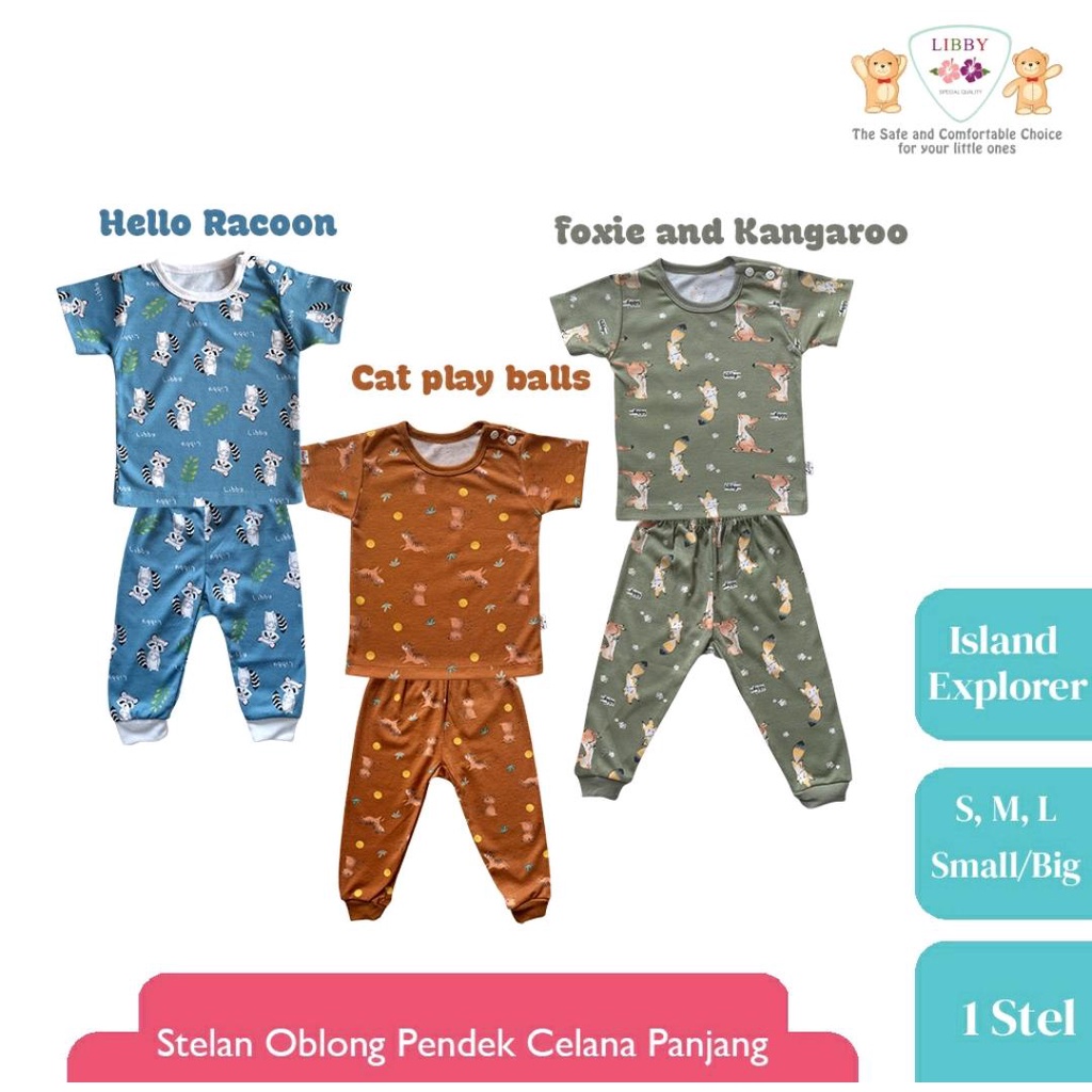 LIBBY SETELAN BAYI MOTIF ISLAND EXPLORER / BAJU BAYI / LIBBY