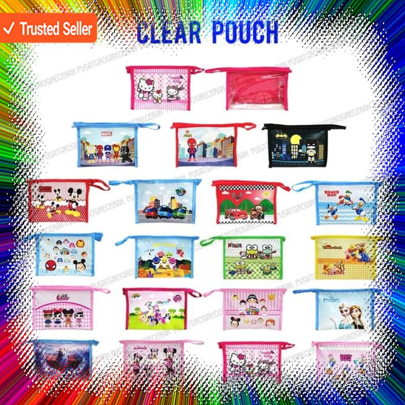 

Jual Clear Pouch Karakter Anak Tempat Pensil Anak Size Besar Transparant - hello kitty Barang