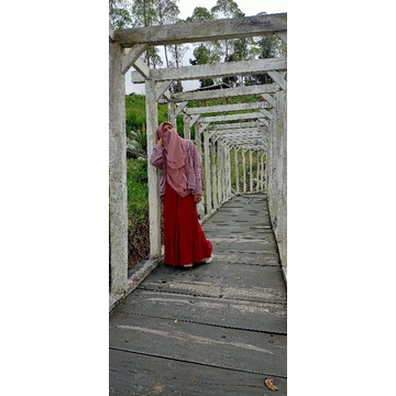 kerudung segi empat instan syar'i set cadar