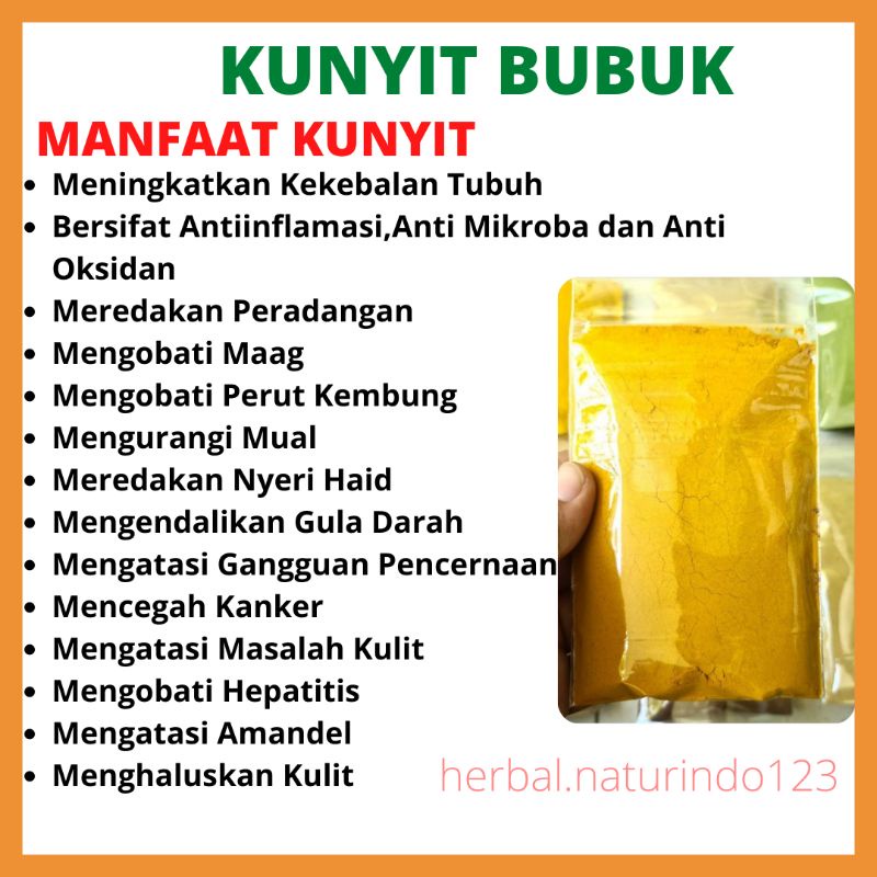 

Kunyit Bubuk Murni Tanpa Campuran 100gr