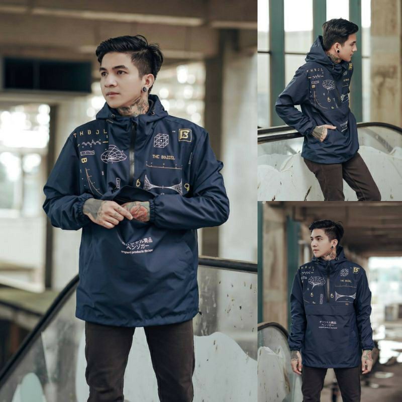 jaket cagoule waterproof/jaket cagoule/jaket pria/pakaian pria.