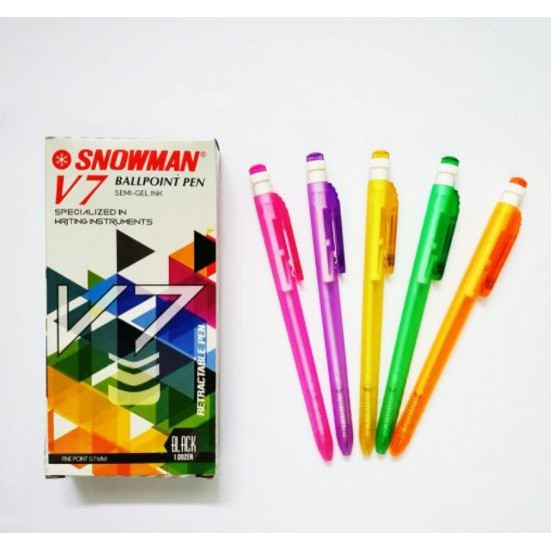 

Pulpen Snowman Tipe V7 Ballpoint Pen Model V-7 V 7 Bolpen