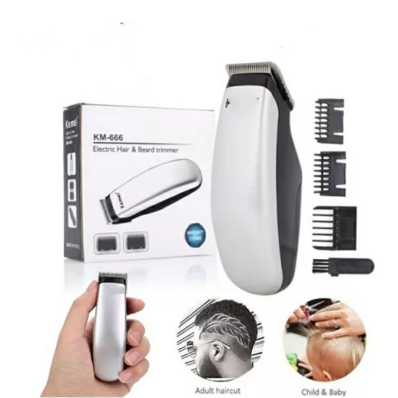 Alat Cukur Rambut / Kumis / Jenggot Mini Elektrik Hair Trimmer Shaver Portable Taffware Kemei