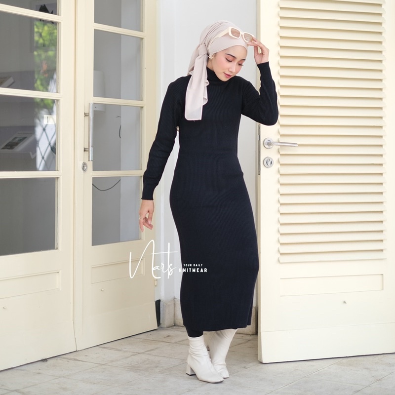 Long Dress Bodycon Rajut / Long Dress Rajut Korea / Bodyfit