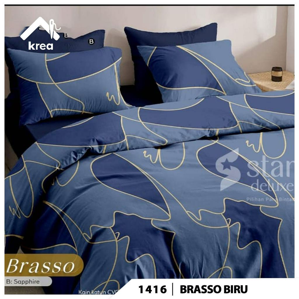 SET SPREI AESTHETIC BAHAN KATUN CVC ANTI GESER SARBAN + SARGUL MOTIF  1